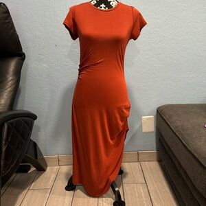 Copper/burnt orange dress